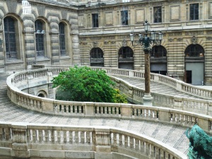 One of the courtyard staircases - graceful and elegant. 