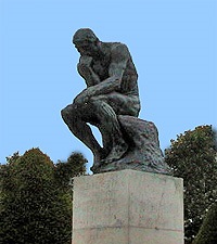 The Thinker by Auguste Rodin. You Kansas City folk may recognize this one. There is a replica in the Plaza.